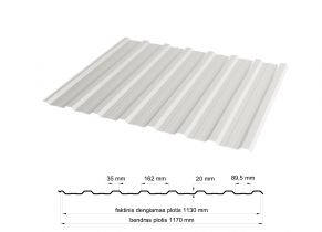 Trapecinis profilis PK-20P RAL9003