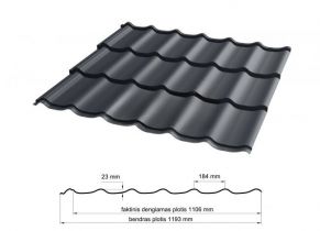 Plieninė čerpė Platino