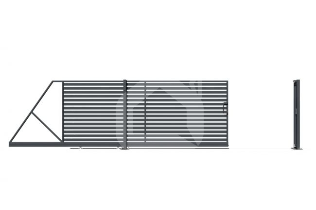 Stumdomi vartai, polisado 80x20 užpildu, 4000x1700 mm