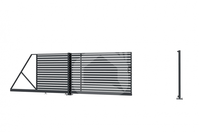 Stumdomi vartai, polisado 80x20 užpildu, 4000x1700 mm