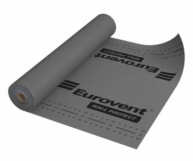 Priešvėjinė plėvelė Eurovent WALL PROTECT 100 gr./m², 1,5 m. x 50 m. = 75 m²