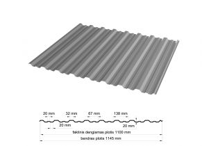 Trapecinis profilis H-20 RAL9006
