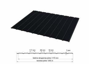 Trapecinis profilis T-8 RAL9005