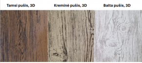 Lygi skarda 0,45 mm, medžio imitacija 3D, be plėvelės