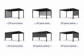NEX BASIC manuālie roleti pergolai (dažādi izmēri)
