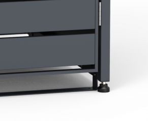 Vienvietė šiukšlių konteinerio pastogė apvalintu dangčiu MIKKO