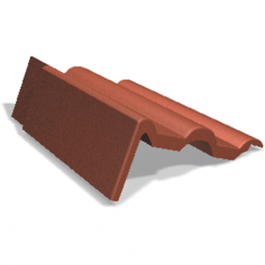 Romėniška originali kraštinė čerpė 88 mm kairinė