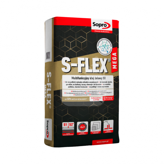 Daugiafunkcinis gelinis klijų skiedinys Sopro S-FLEX Mega S1