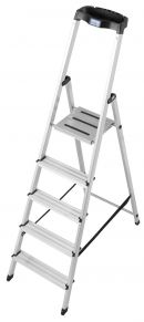 KRAUSE aliuminės kopėčios SAFETY (5 pakopų) 126337