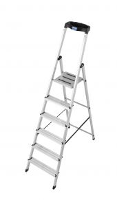 KRAUSE aliuminės kopėčios SAFETY (6 pakopų) 126344