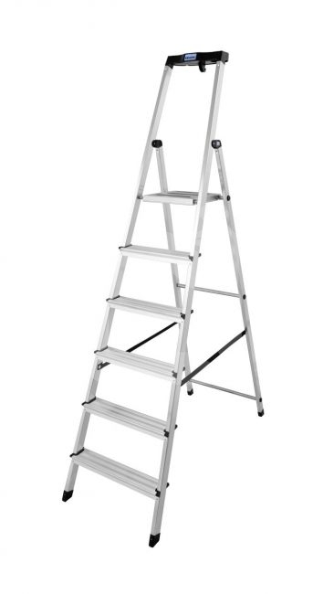 KRAUSE aliuminės kopėčios SAFETY (6 pakopų) 126344
