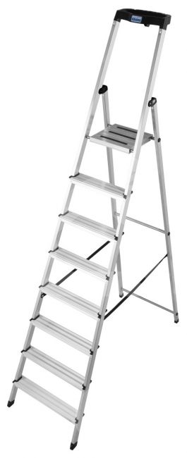 KRAUSE aliuminės kopėčios SAFETY (8 pakopų) 126368