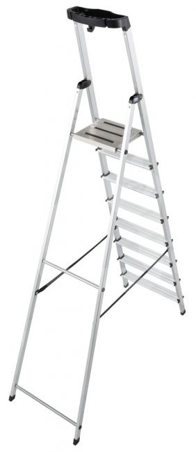 KRAUSE aliuminės kopėčios SAFETY (8 pakopų) 126368