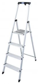 KRAUSE aliuminės kopėčios SAFETY (4 pakopų) 126320