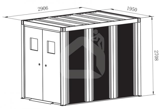 Lauko sandėliukas 2x3 m