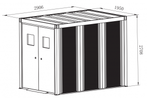 Lauko sandėliukas 2x3 m
