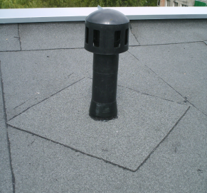 Ventiliacinis kaminėlis D125, plokštiems stogams