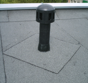 Ventiliacinis kaminėlis D125/110, plokštiems stogams