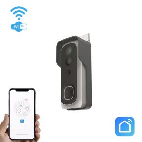 Wi-Fi durų skambutis-telefonspynė SMARTHOME, pilka