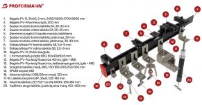 Saulės modulio šoninis laikiklis, įstatomas, 30 mm, juodas