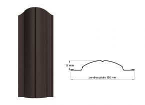 Tvoralentė SLIM, 0.45 mm, 2xRAL8019 Matinė
