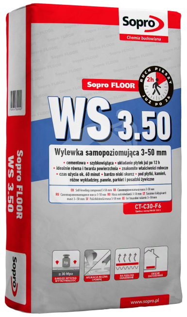 Savaime išsilyginantis skiedinys Sopro FLOOR WS 3.50