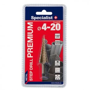 Žingsninis grąžtas, 4-20 mm, Specialist+ Premium 