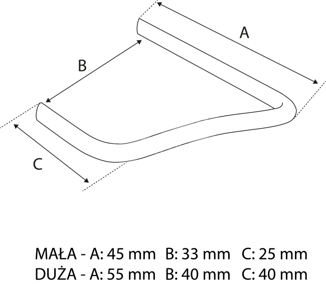 Betoninės čerpės laikiklis Clip U, 45 mm x 33 mm x 25 mm