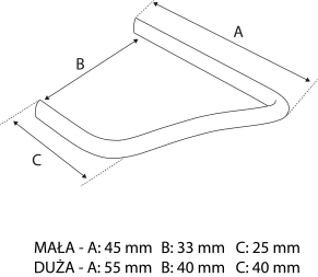 Betoninės čerpės laikiklis Clip U, 45 mm x 33 mm x 25 mm