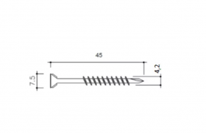 Sraigtai CEDRAL dailylenčių tvirtinimui, 250 vnt.
