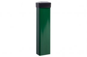 Stulpas tvorai 60x60 mm, H2,5 m, sienelė: 1,5 mm, su dangteliu