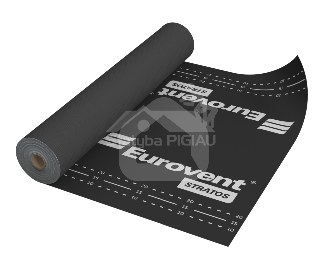 Difuzinė plėvelė Eurovent STRATOS 210 gr./m², 1,5 m. x 50 m. = 75 m²