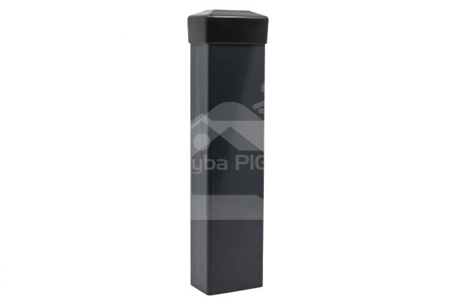 Stulpas tvorai 60x60 mm, H3,0 m, sienelė: 1,5 mm, su dangteliu