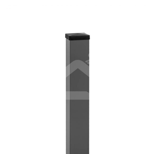 Stulpas tvorai 80x80 mm, H2,5 m, sienelė: 2,0 mm, su PVC laikikliu