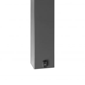 Stulpas tvorai 80x80 mm, H2,5 m, sienelė: 2,0 mm, su PVC laikikliu