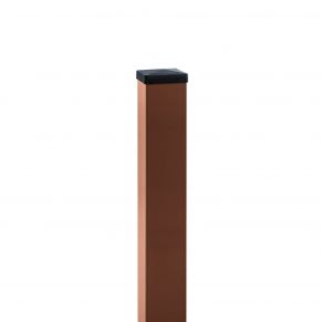 Stulpas tvorai 80x80 mm, H2,5 m, sienelė: 2,0 mm, su PVC laikikliu