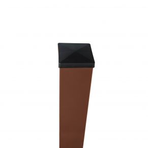 Stulpas tvorai 80x80 mm, H2,5 m, sienelė: 2,0 mm, su PVC laikikliu