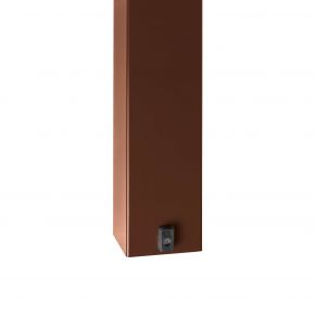 Stulpas tvorai 80x80 mm, H2,5 m, sienelė: 2,0 mm, su PVC laikikliu