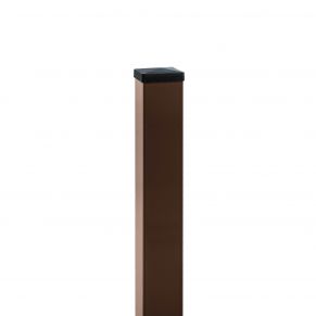 Stulpas tvorai 80x80 mm, H2,5 m, sienelė: 2,0 mm, su PVC laikikliu