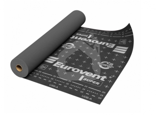Difuzinė plėvelė Eurovent SUPER 170 gr./m², 1,5 m. x 50 m. = 75 m²