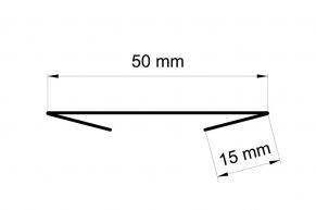 Apdailos profilis 1,5 cm x 5 cm x 1,5 cm, 0,45 mm
