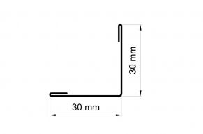 Išorinio kampo profilis 3 cm x 3 cm, 0,45 mm