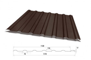 Trapecinis profilis T-18 PLUS RAL8017, Matt