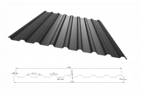 Trapecinis profilis T-18 RAL7016, 0,41 mm, Matt