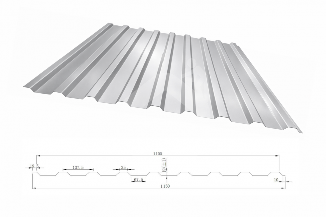 Trapecinis profilis T-18 0,25-0,43 mm (SU DEFEKTAIS)