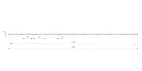 Trapecinis profilis T-8 FK RAL9005, Ultramat