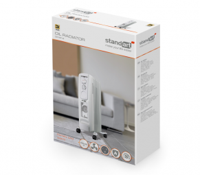 Tepalinis šildytuvas Standart OR15F-9, 2 kW, su ventiliatoriumi