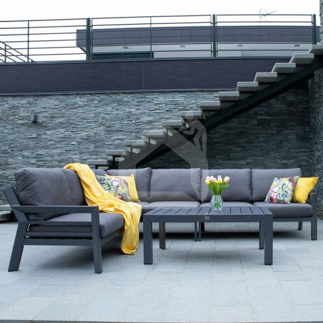Lauko baldų komplektas TOMSON su kampine sofa