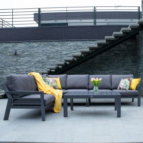 Lauko baldų komplektas TOMSON su kampine sofa