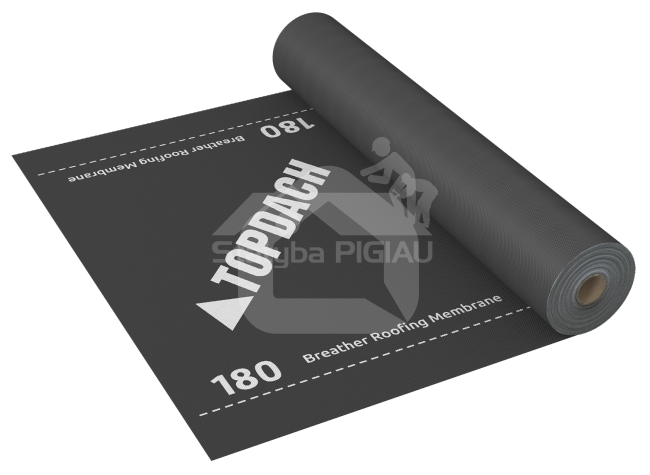 Difuzinė plėvelė TOPDACH 180, 75 m²
